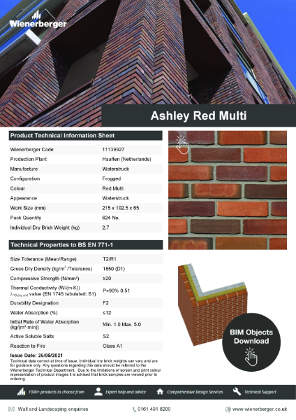 Ashley Red Multi Data Sheet