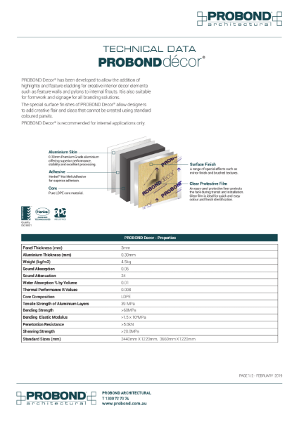PROBOND Decor TDS