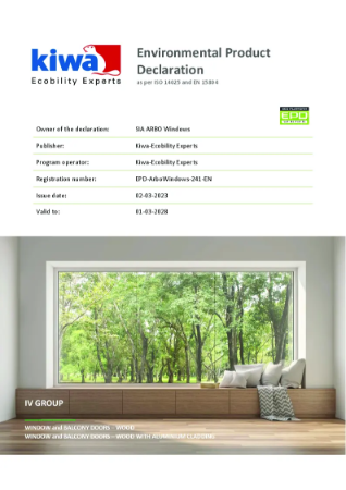 Environmental Product Declaration (EPD) - Inward | Arbo Windows UK Ltd ...