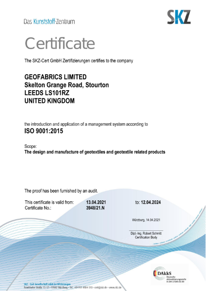 GEOFABRICS LIMITED ISO 9001:2015