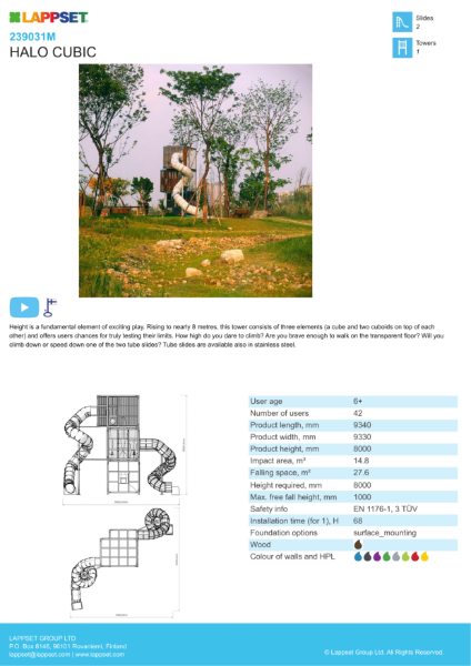 Halo Cubic Product Sheet