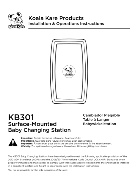 KB301 Installation Instructions