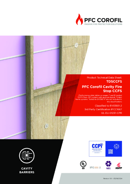 PFC Corofil Cavity Fire Stop CCFS - Datasheet