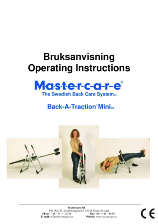 Mastercare operating instructions mastercare mini