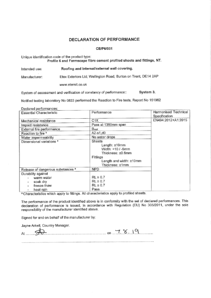 Profile 6 and Farmscape Declaration of Performance