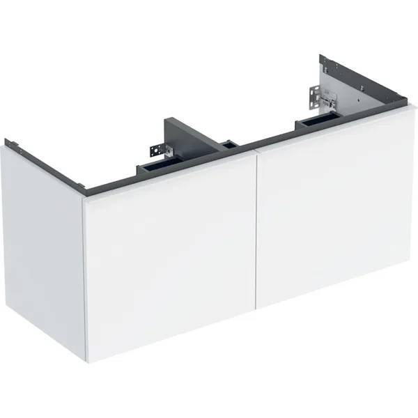Geberit Acanto Cabinet For Double Washbasin, With Two Drawers And Two Internal Drawers - Cabinet