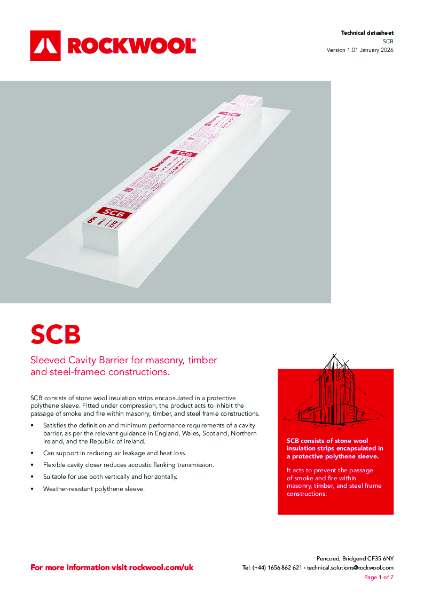 ROCKWOOL SCB Data Sheet