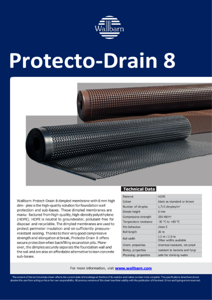 Datasheet - Protecto-drain 8