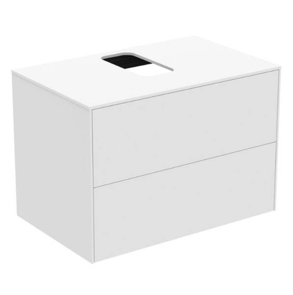 Conca 80 cm Wall Hung Washbasin Unit, Centre Cutout