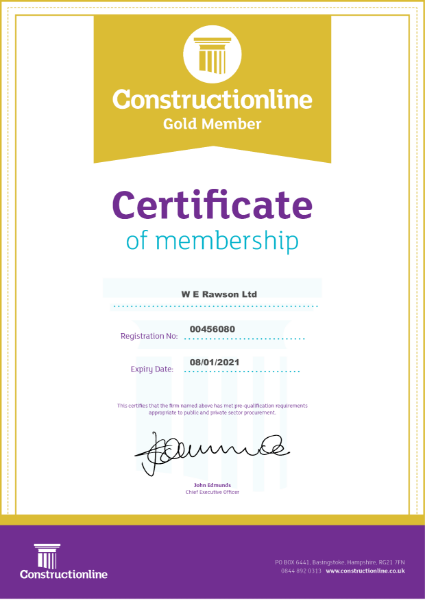 Construction Line Gold Certificate