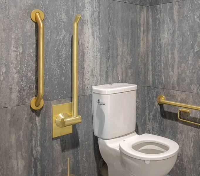 The Radius Grab Bar Collection - Hinged and Straight Support Rails