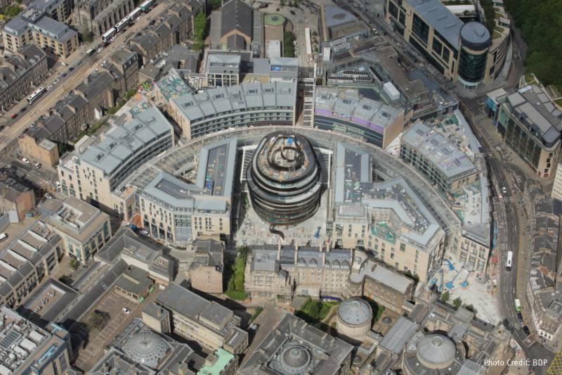 ABG blueroof - Rooftop Stormwater Attenuation, St James Quarter, Edinburgh, UK