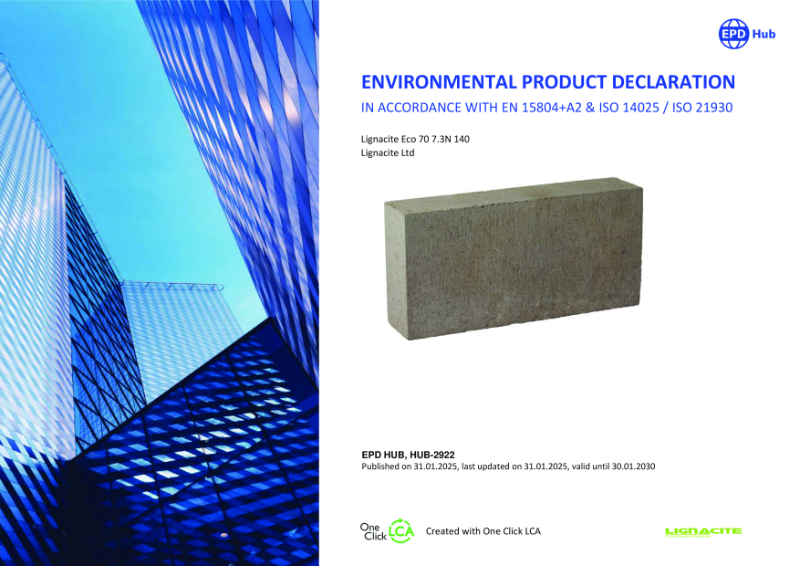 EPD - Lignacite ECO 70 (7.3N, 140mm)