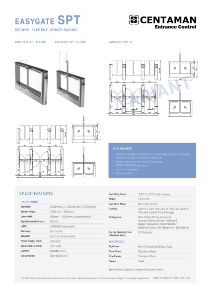 EasyGate SPT - Technical specification