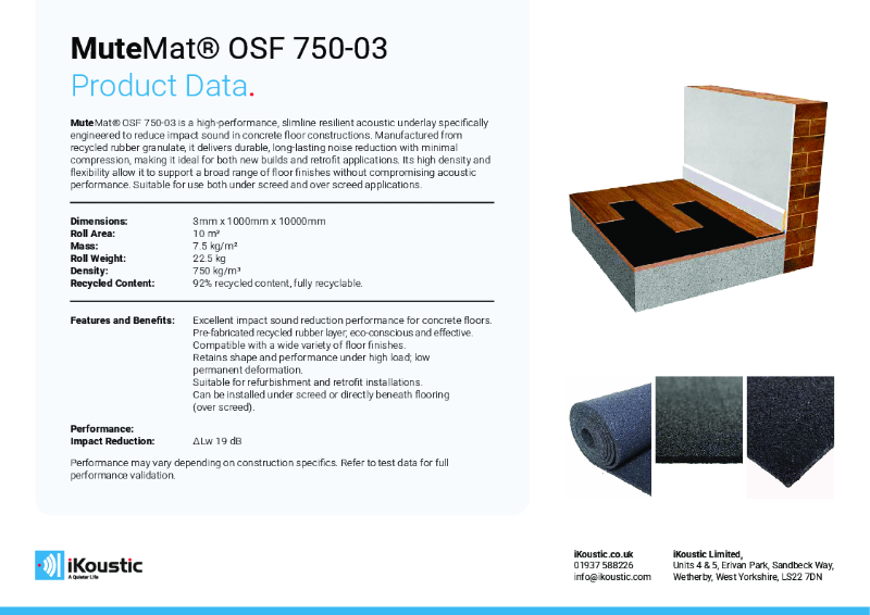 MuteMat® OSF 750-03 Data Sheet