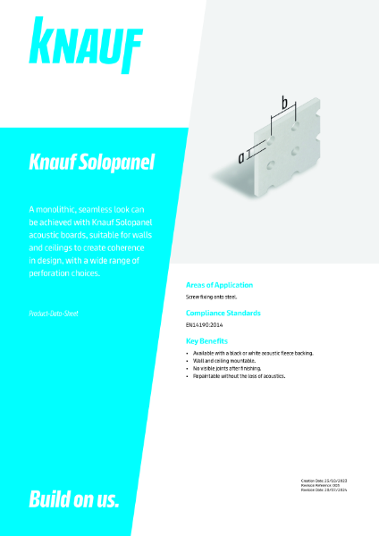 Knauf Solopanel Data Sheet