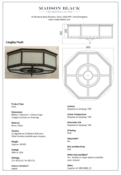 Langley Flush Chandelier