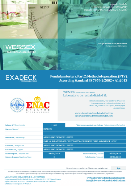 EXADECK PTV Test Report