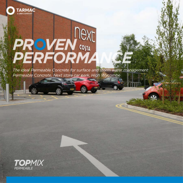 Permeable concrete for sustainable drainage (SuDS) - Topmix Permeable case study