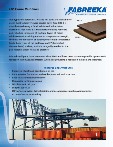 LTP Crane Rail Pads