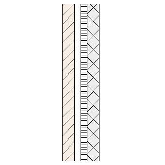 Stone cavity wall with partial fill insulation