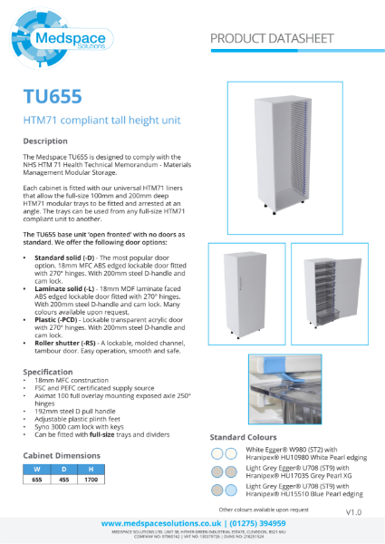 TU655: HTM71 compliant tall height unit