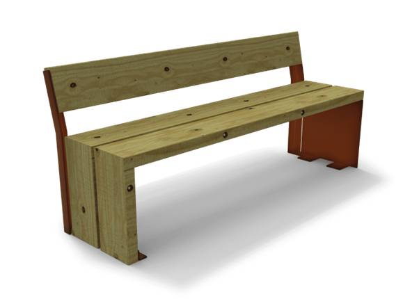 Benito Gavarres Park Bench  - With Backrest 