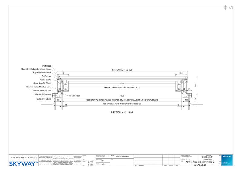 DWG AOV 1.5m² Gfa long section view