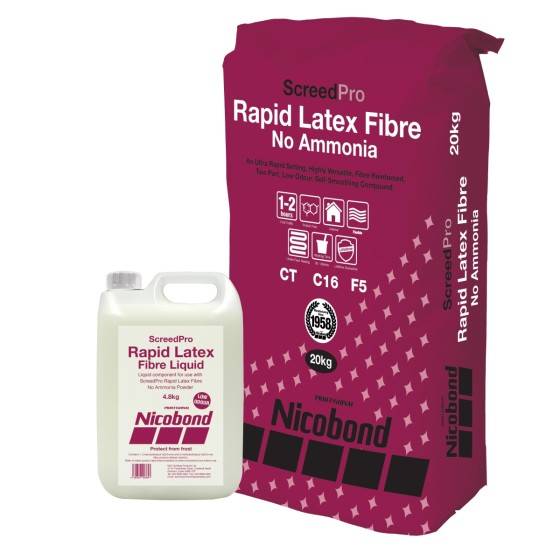 Nicobond ScreedPro Rapid Latex Fibre No Ammonia - Smoothing Compound