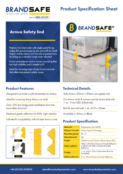 Armco Safety End - Brandsafe Spec Sheet