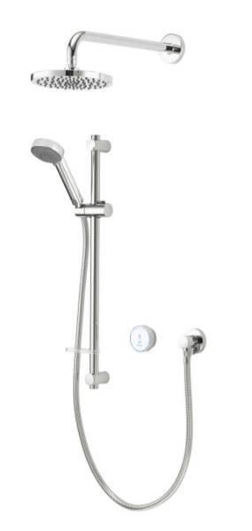 Quartz Blue Smart Divert Concealed Shower Adjustable with Wall Fixed Head