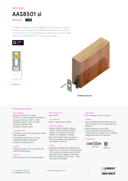 Lorient drop seals datasheets