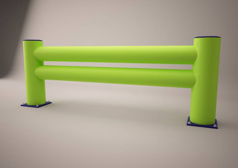 End of Aisle Safety Barrier (Double) - PAS 13 Tested Polymer Safety Barrier