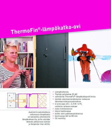 Jaatimet Lämpökatko Ovi