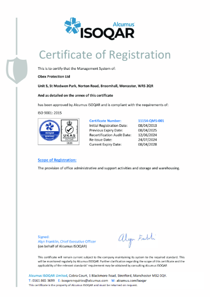 ISO 9001 Certificate