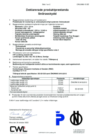 CWL0066SE - Deklarationer