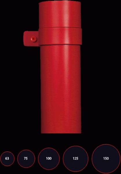 150 mm round downpipe