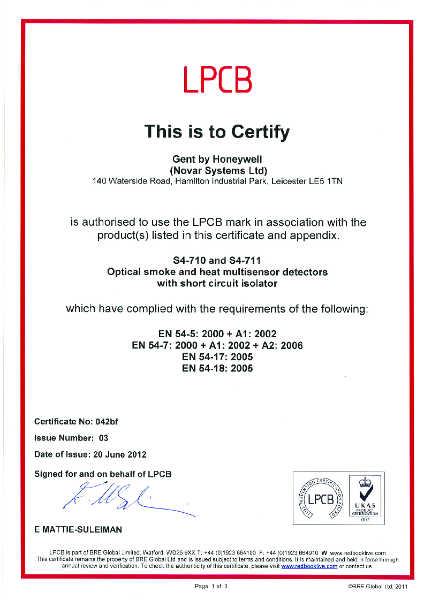 LPCB Certification 
