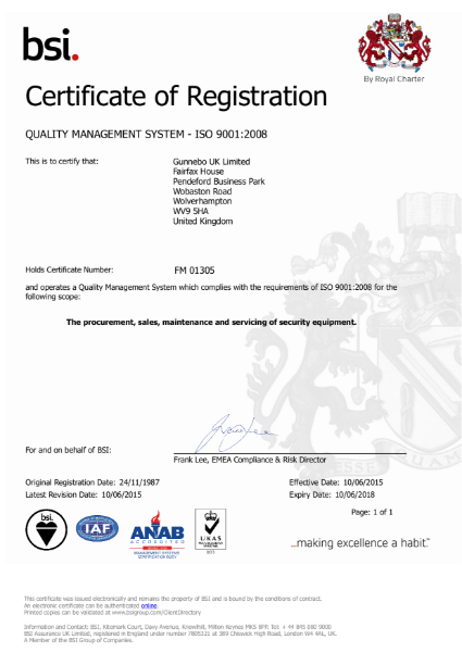 ISO 9001:2008 Certificate