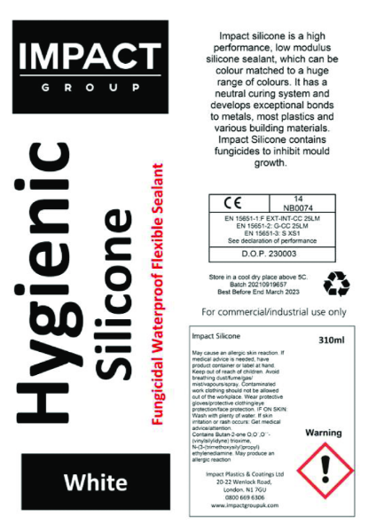 Impact HS2 Pure Sanitary Sealant COSHH Data