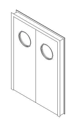 Internal Double Door, Vision Panel Style VP07