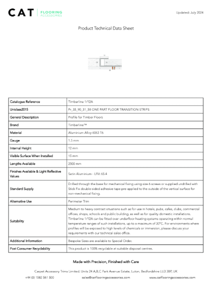 TIMBERLINE 1-12A SATIN TDS