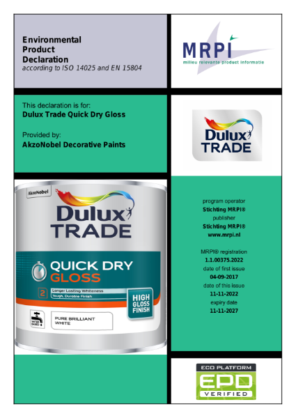 Dulux Trade Quick Dry Gloss EPD