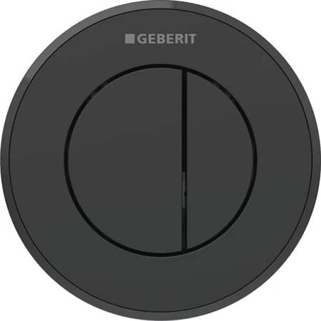 Geberit Type 10 remote flush actuation, pneumatic, round, for dual flush, for Sigma concealed cistern 8 cm, concealed flush