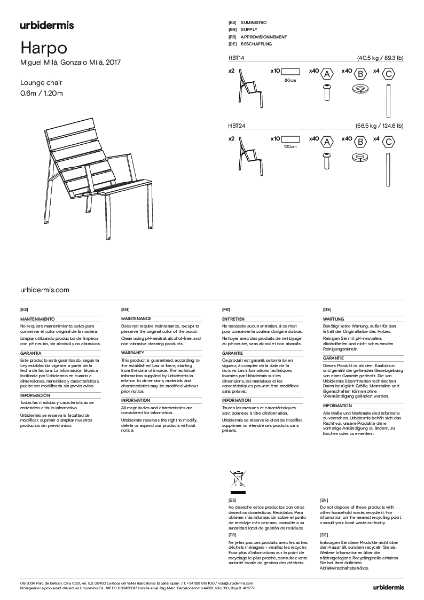 Harpo Lounge Chair Installation Manual