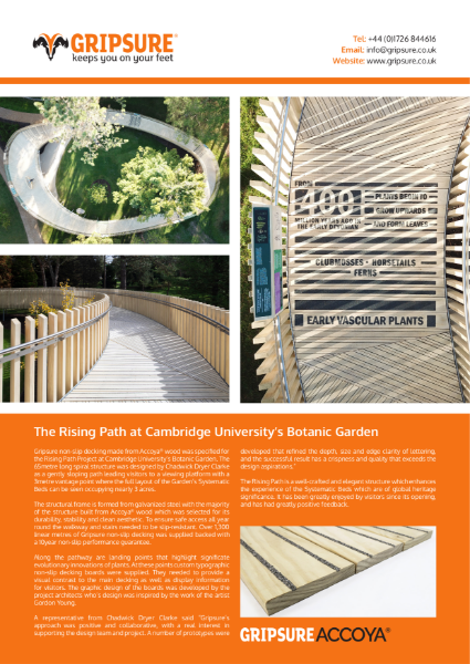 Non-slip decking case study: Accoya boardwalk