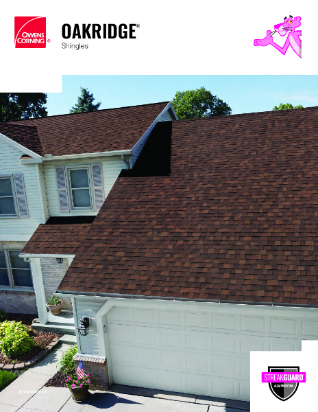 Oakridge Shingles Data Sheet