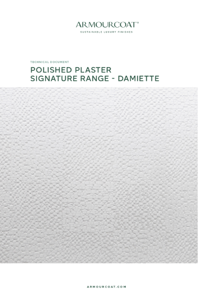 Armourcoat Polished Plaster Damiette - Technical Document