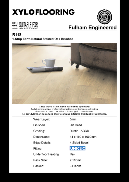 Xylo Flooring - R118 Data Sheet