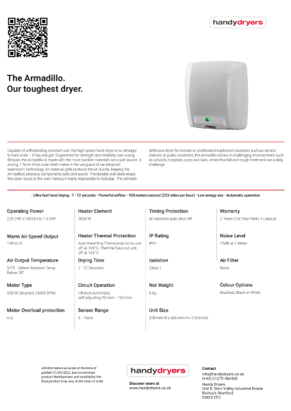 Armadillo Vandal Proof Data Sheet